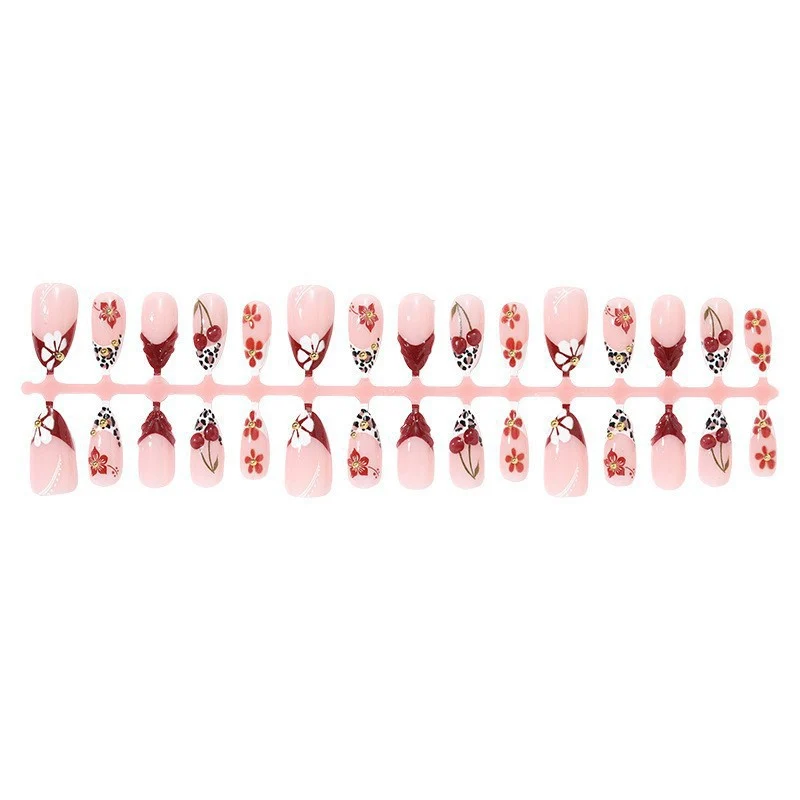 Floral Blossom Dekorative Press-On Nagelset