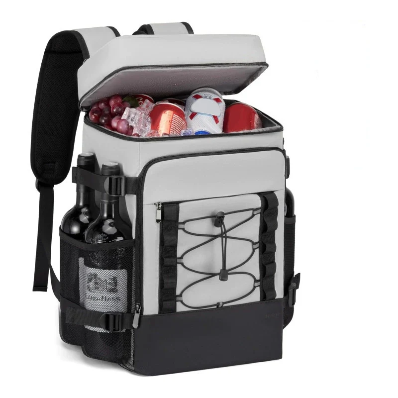 Unisex isolierter Kühlrucksack mit integriertem Flaschenhalter und Organizer Skanto