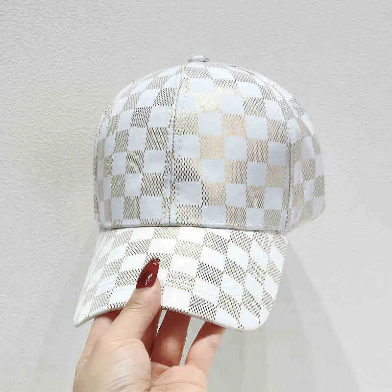 Damen stylische Baseballkappe mit Karomuster Skanto