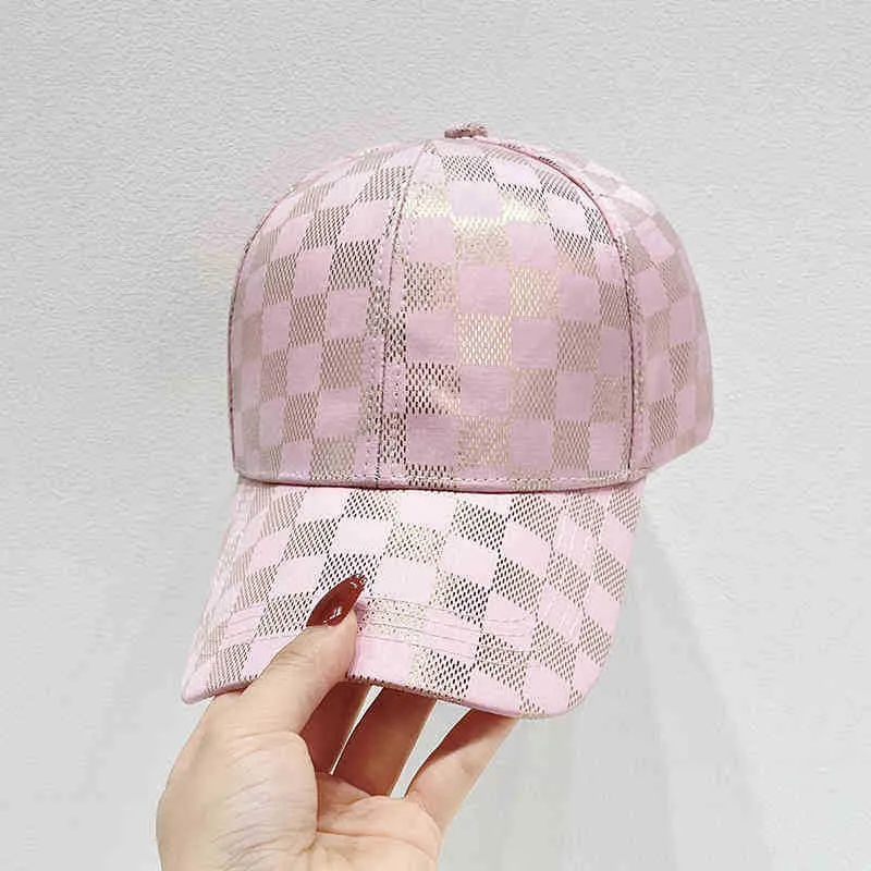 Damen stylische Baseballkappe mit Karomuster Skanto