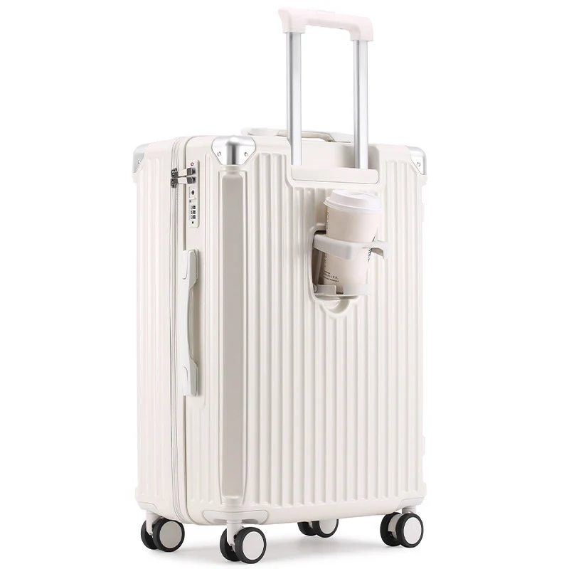 Unisex Reisefreundlicher Hartschalenkoffer mit integriertem Getränkehalter Skanto