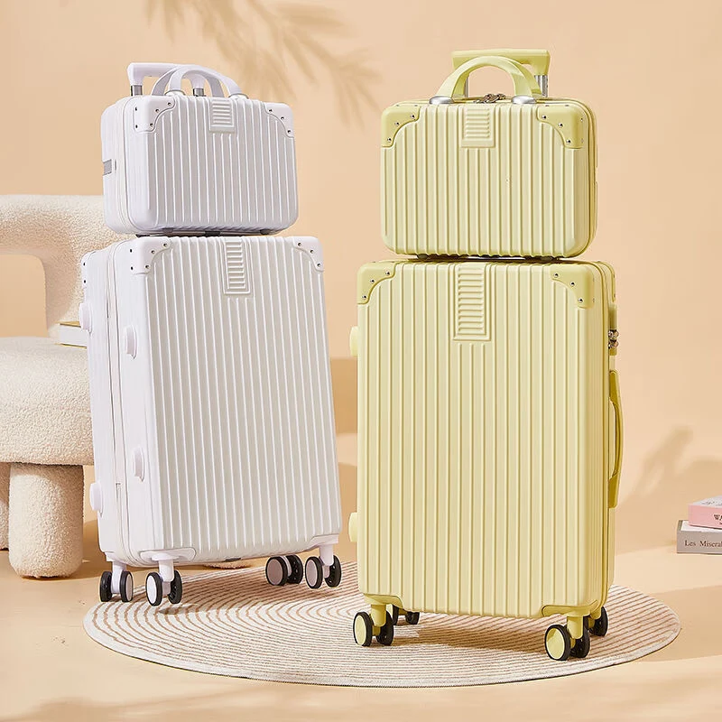 Unisex Gerippter Hartschalen-Reisekoffer Skanto