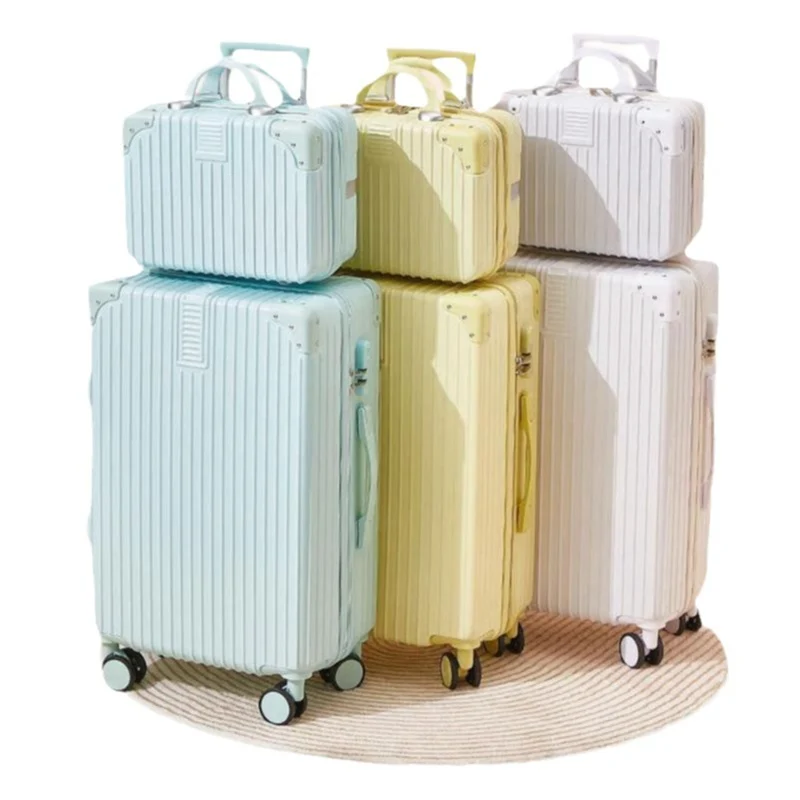 Unisex Gerippter Hartschalen-Reisekoffer Skanto
