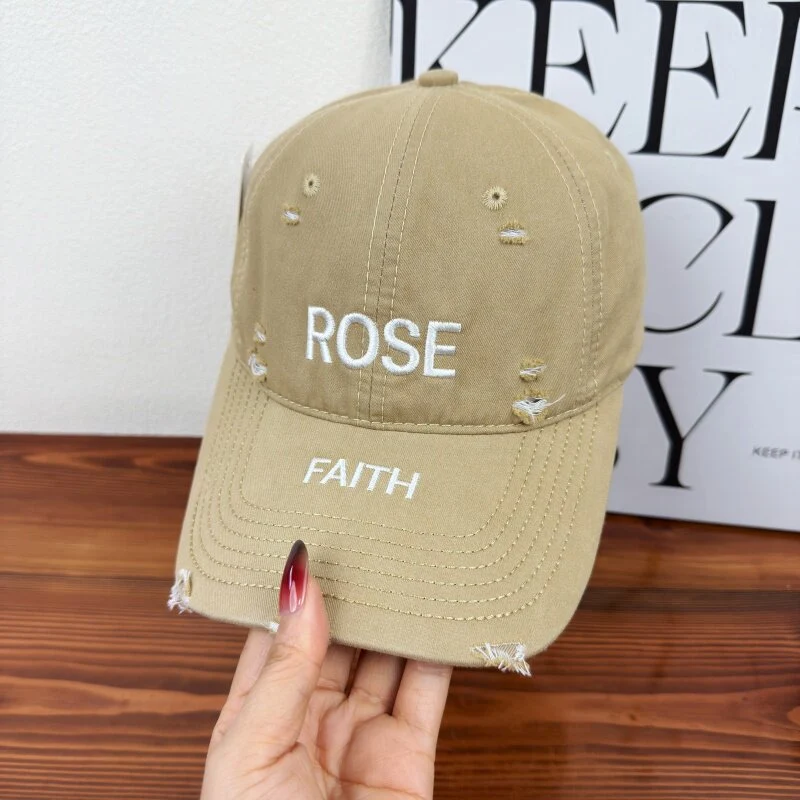 Damen verstellbare Cap im Used-Look mit Grafik Skanto