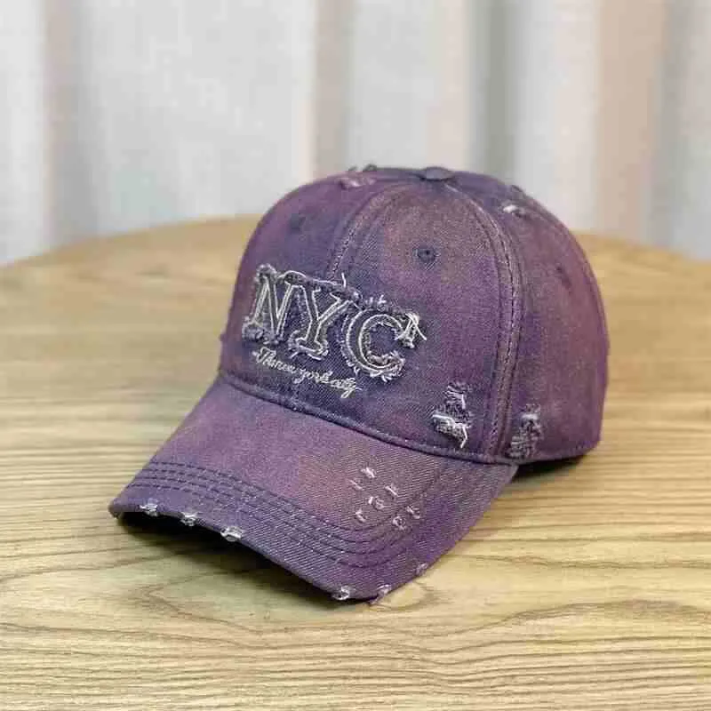 Damen modische Baseballkappe im Used-Look Skanto