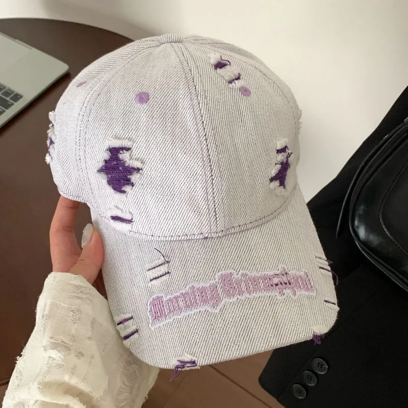 Damen Baseball Cap aus Denim im Used-Look Skanto