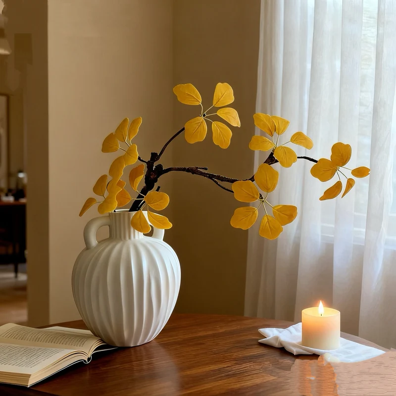 Dekorative künstliche gelbe Blattanordnung für die Heimdekoration