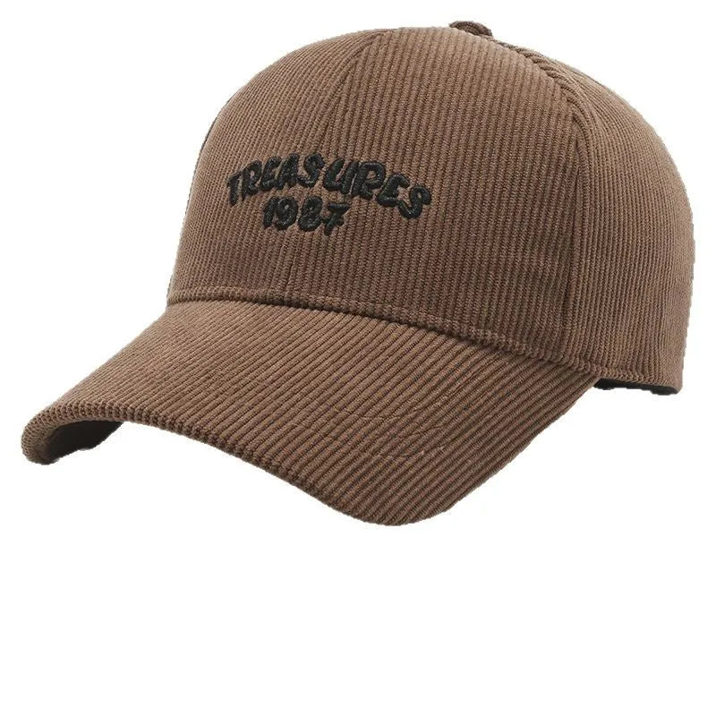 Damen Cord-Baseballcap mit Stickerei Skanto