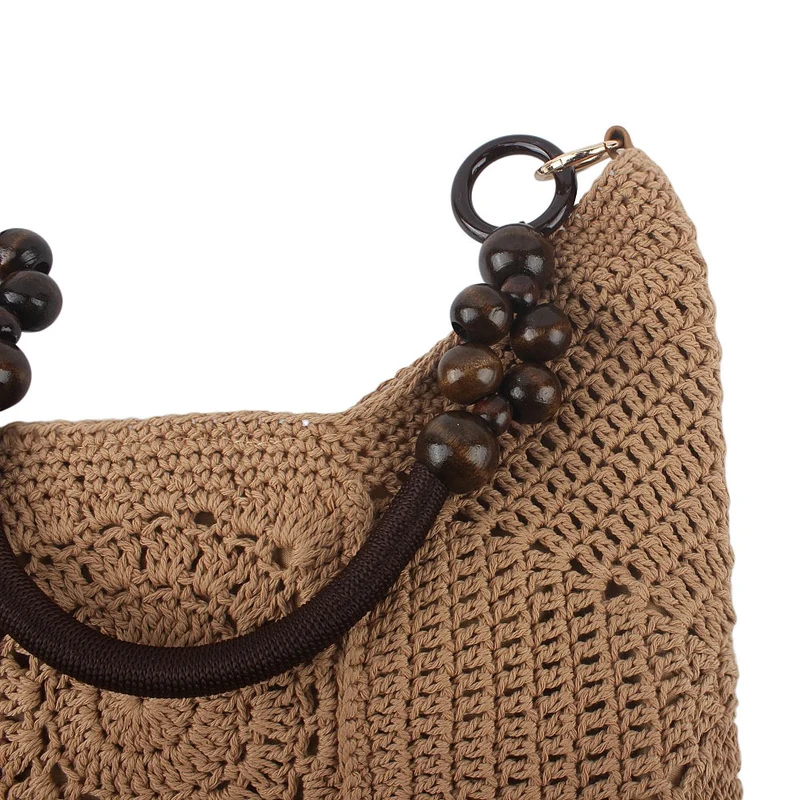 Gehäkelte Tasche mit eleganten Holzgriffen Skanto