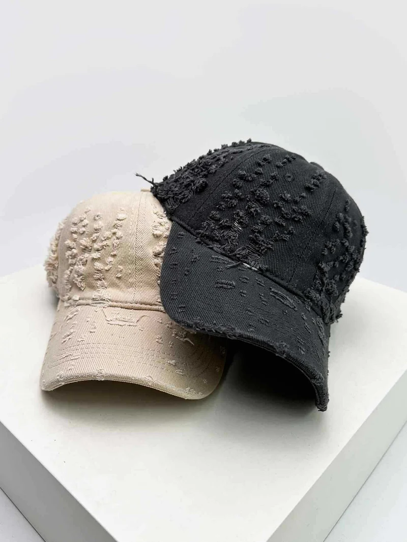Damen Baseballkappe im Used-Look mit Textur Skanto