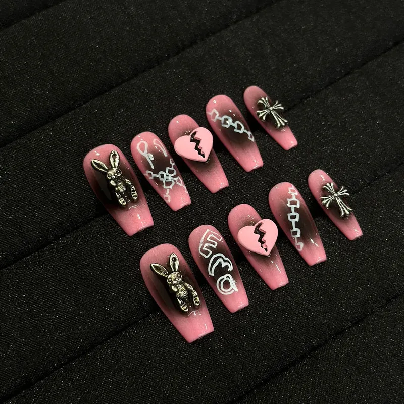 Thematisches Dekoratives Press-On Nagelkunstset
