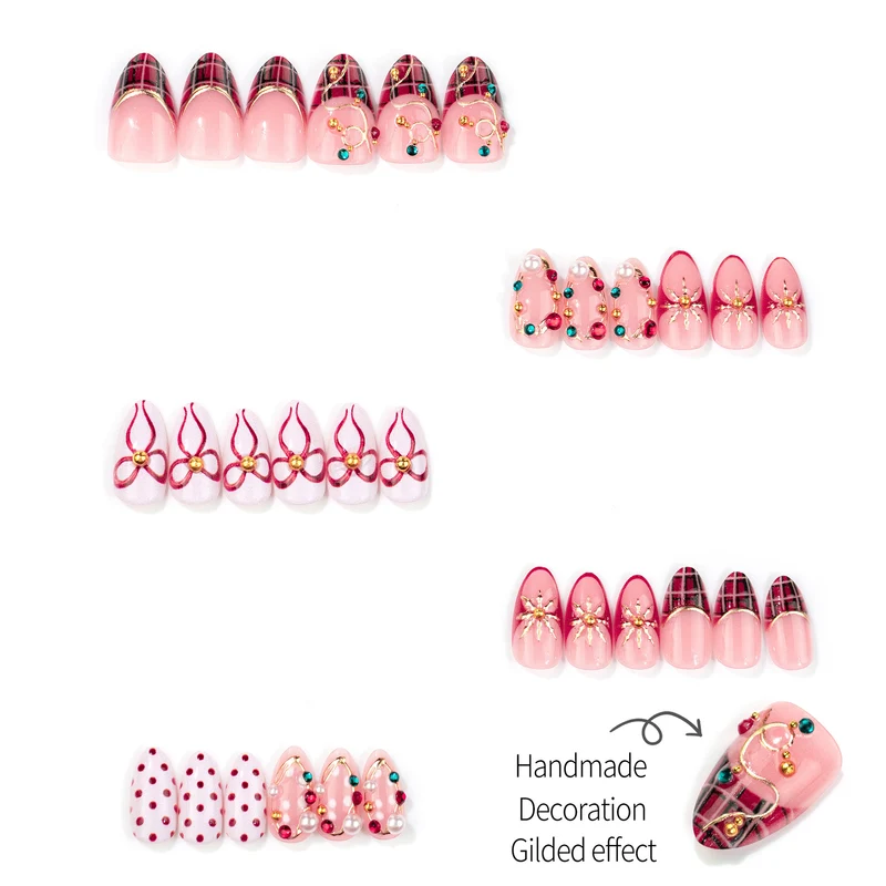Festive Manuelle Dekorative Aufklebenägel Set