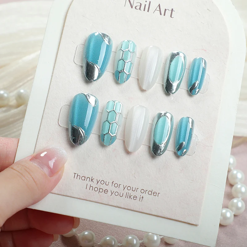 Elegante Metallic Press-On Nagelset