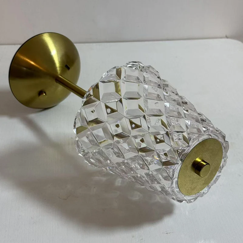 Vintage Kristall Tischlampe
