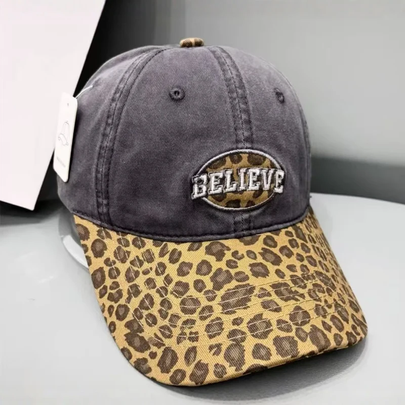 Damen lässige Baseballcap mit Leopardenmuster Skanto