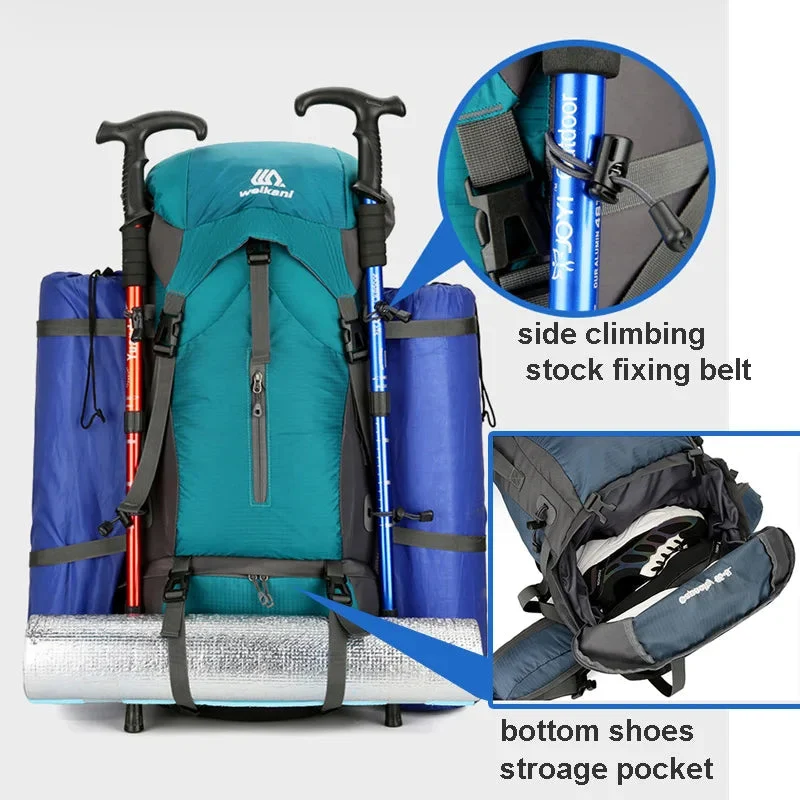 Alpivento 70L Trekkingrucksack mit Regenhülle | Skanto