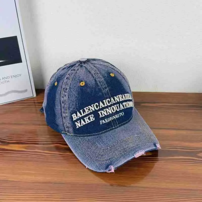 Unisex Baseballkappe aus Used-Denim im Vintage-Stil Skanto