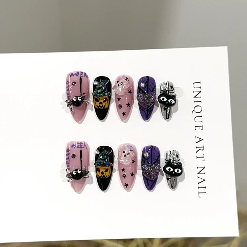 Halloween-Themen Press-On Nagel Set