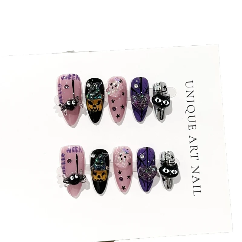 Halloween-Themen Press-On Nagel Set