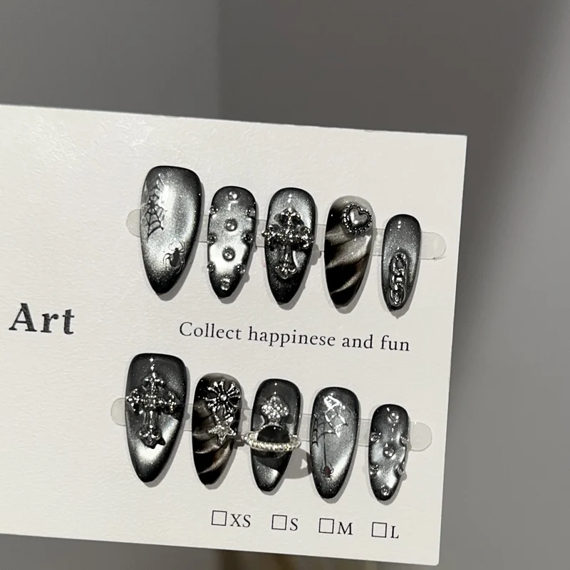 Gothic-Themen Press-On Nagelkunst Set