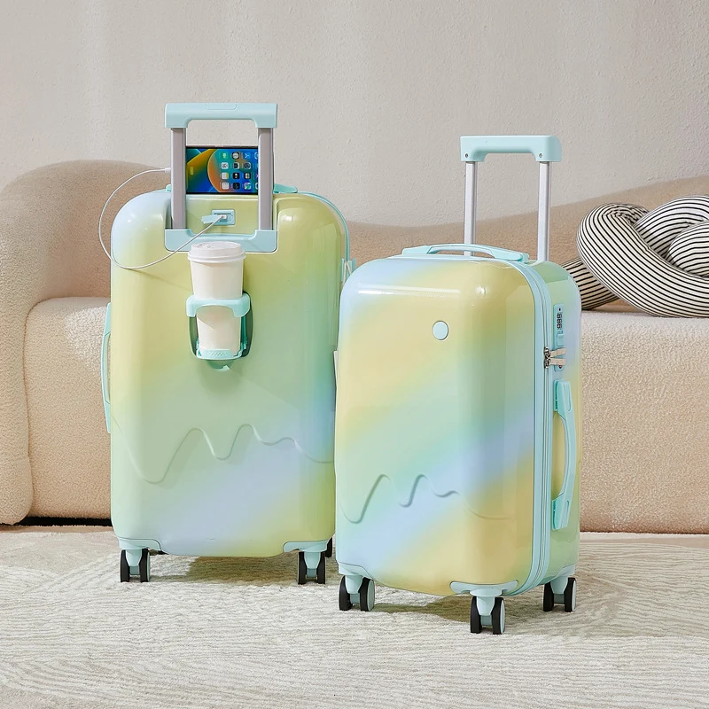 Unisex Kompakt-Smarter Hartschalen-Reisekoffer Skanto