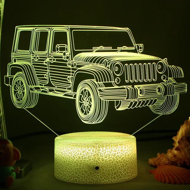 LED-Nachtlicht – 3D-Illusionslampe für Kinderzimmer, USB-Ladefunktion | Skanto