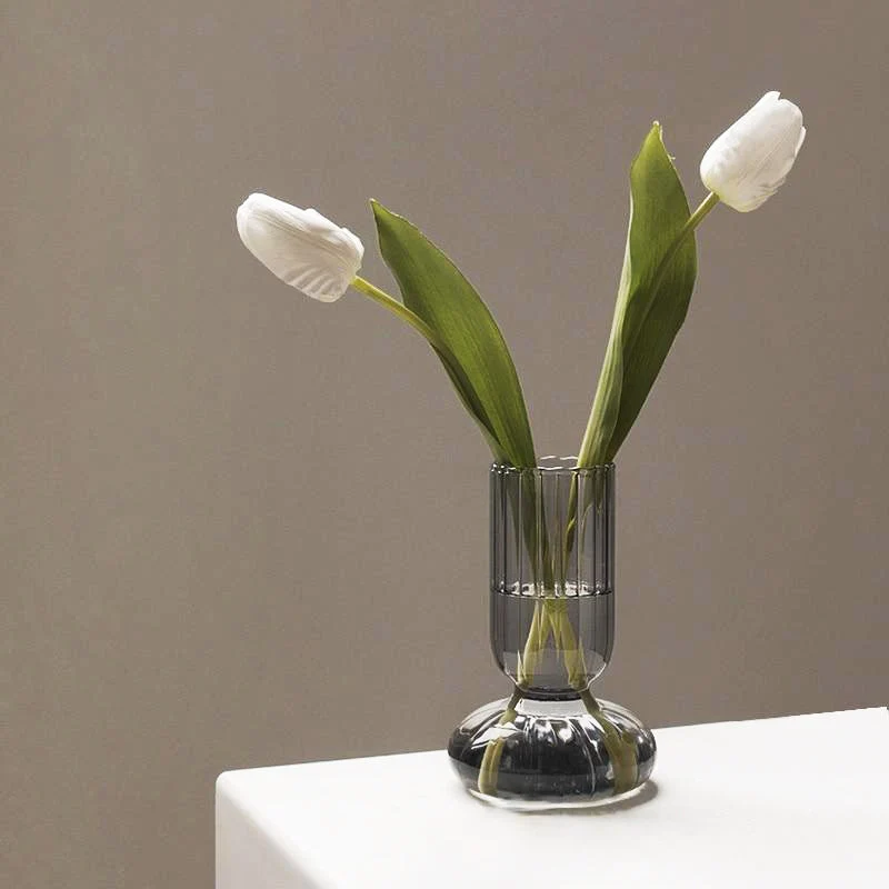 Gestreifte Glaszylindervase | Skanto