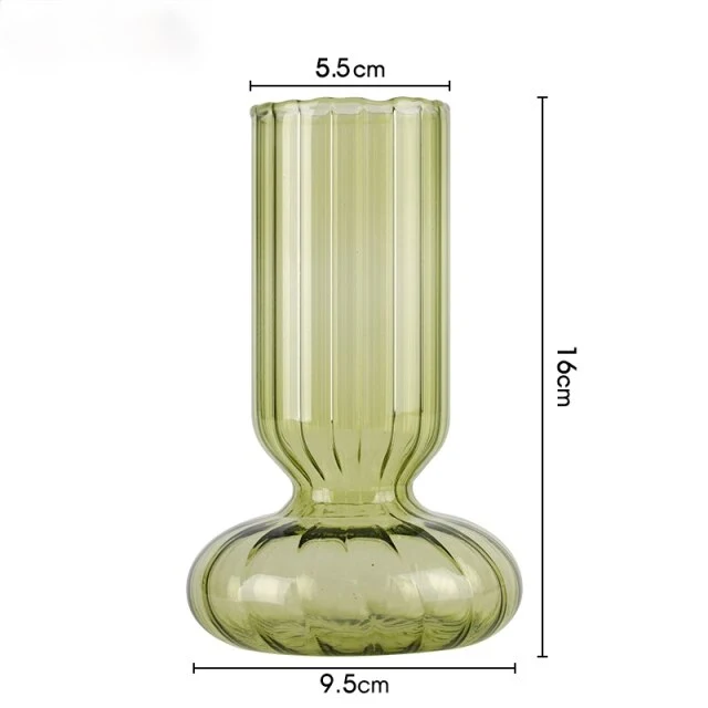 Gestreifte Glaszylindervase | Skanto