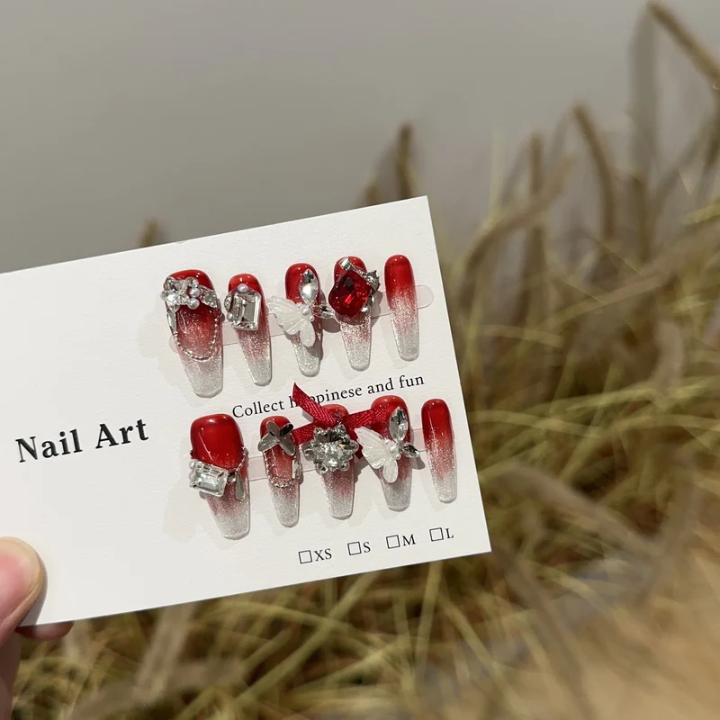 Luxus Dekorative Press-On Nagelkunst Set