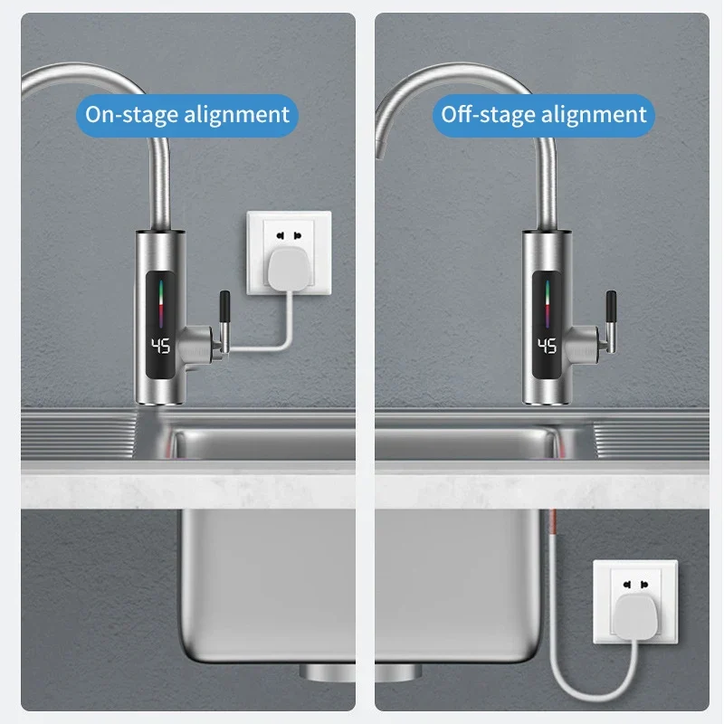 Skanto | Elektrischer Küchenwasserhahn mit Warmwasserbereiter 3000W Edelstahl