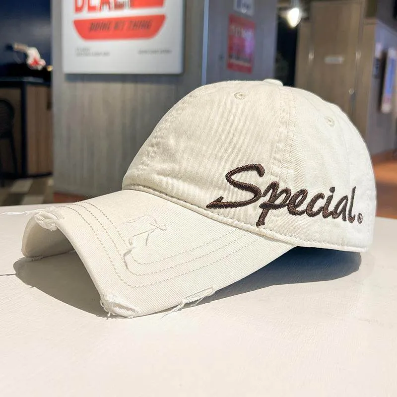 Unisex Distressed K Baumwoll-Dad-Cap Skanto