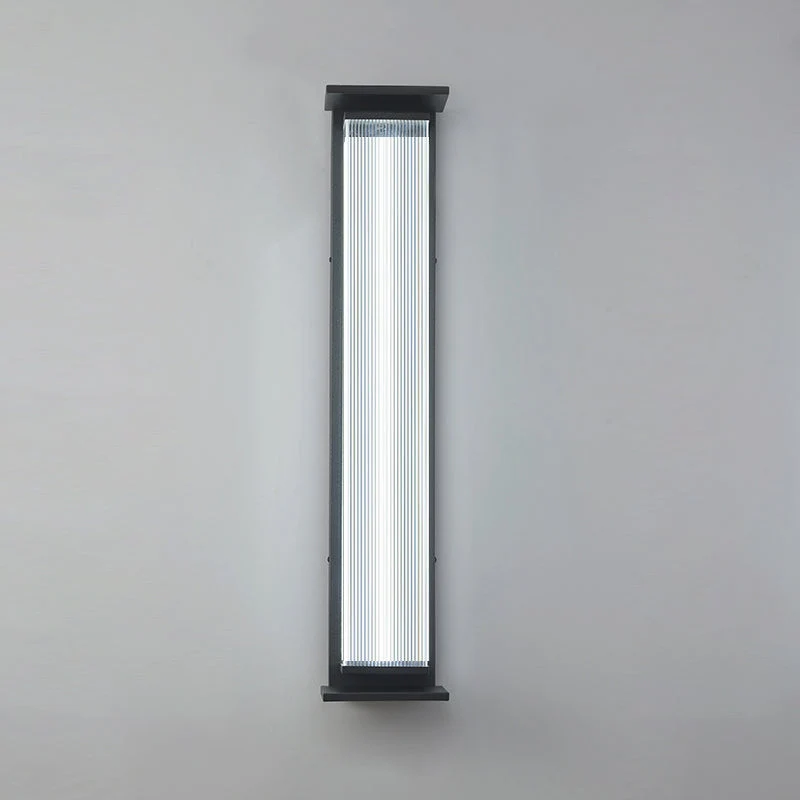 Modern minimalist wasserdichte rechteckige Edelstahl-Acryl-LED-Wandleuchte für den Außenbereich Patio | Brehn