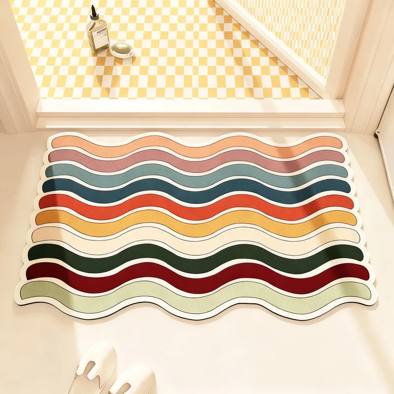 Badezimmermatte Regenbogen, saugfähig