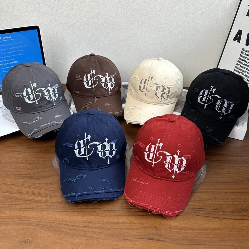 Herren Distressed Bestickte Cap mit Grafik Skanto