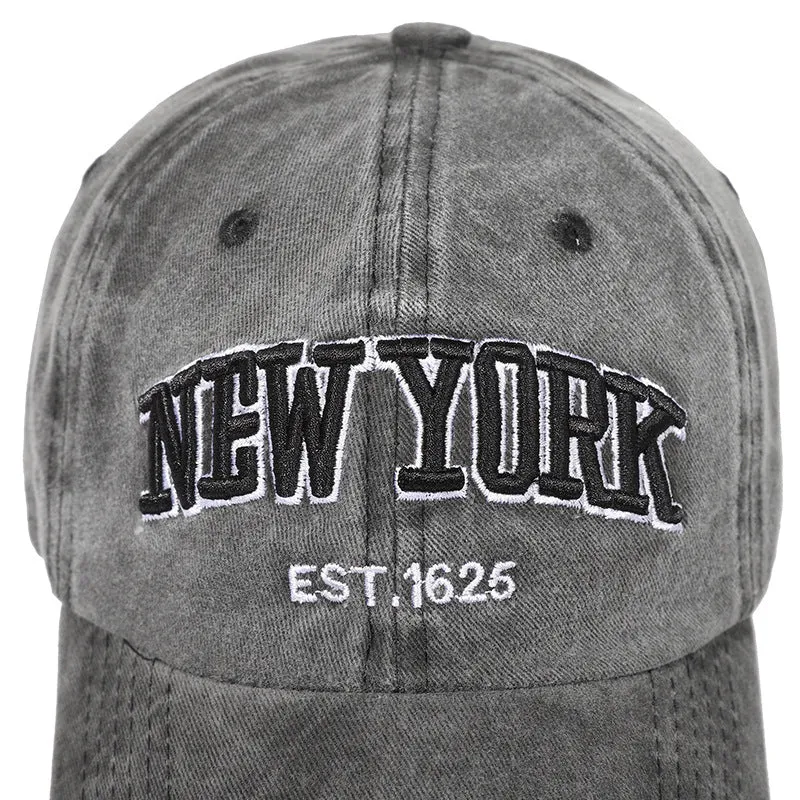 Herren Distressed Bestickte Dad Hat Skanto