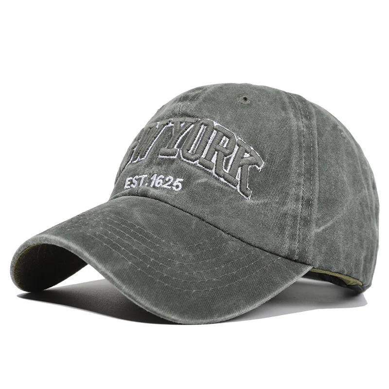 Herren Distressed Bestickte Dad Hat Skanto