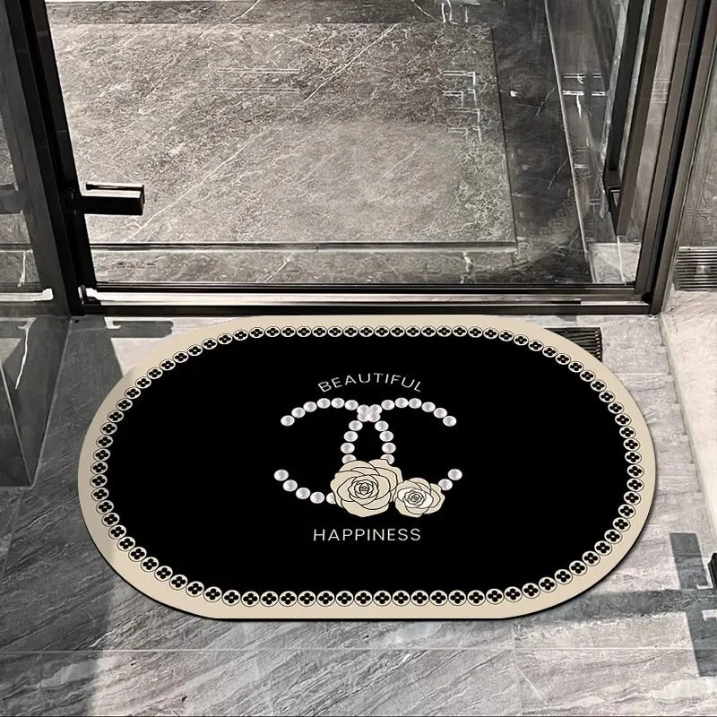 Elegante ovale dekorative Teppichmatte für Zuhause