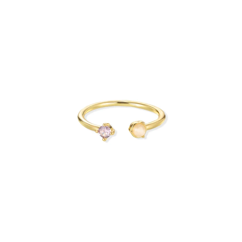 Geburtsstein-Ring, verstellbar