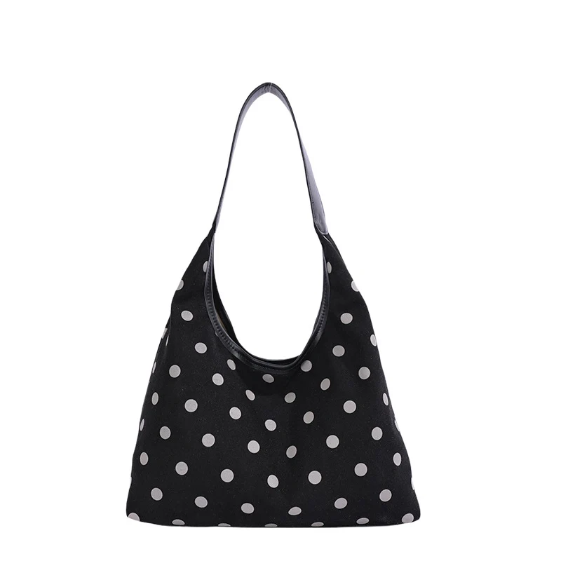 Polka Dot Wildleder Einkaufstasche