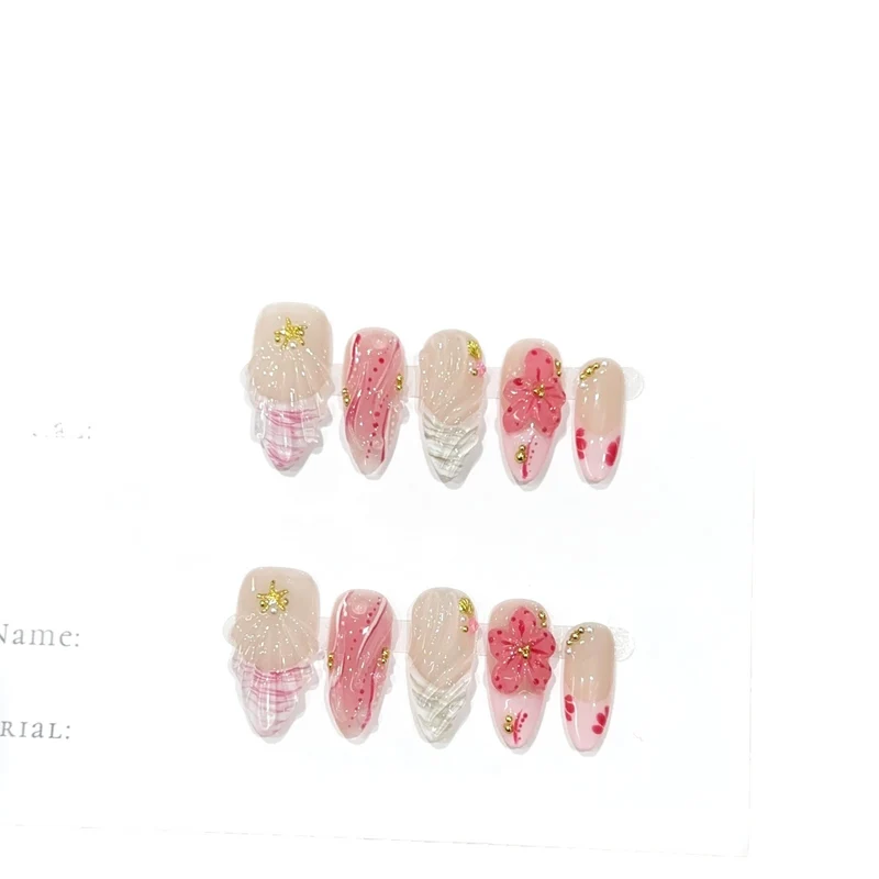 Blumen Design Press-On Nagel Kunst Set