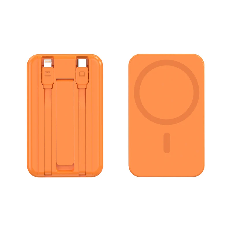 Tragbare Powerbank mit Magnetfunktion und integriertem Ständer Skanto