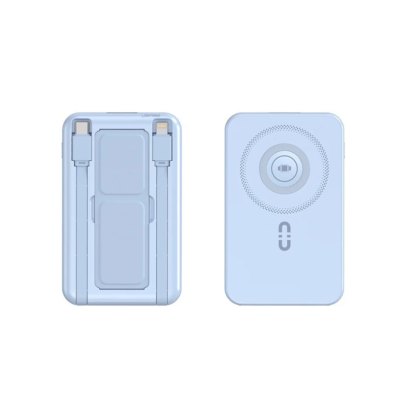 Tragbare Powerbank mit integriertem Qi-Laden und magnetischer Verbindung Skanto