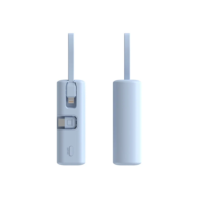 Tragbare Powerbank mit integriertem Ladekabel und Schnellladefunktion Skanto
