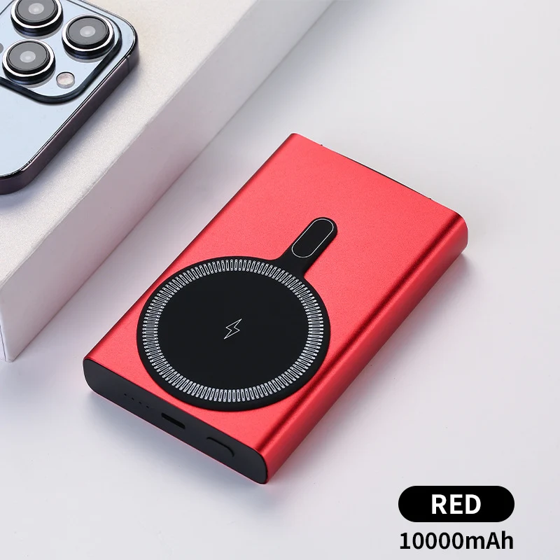 Tragbare magnetische Powerbank mit schneller induktiver Ladefunktion Skanto