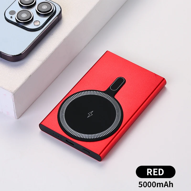 Tragbare magnetische Powerbank mit schneller induktiver Ladefunktion Skanto