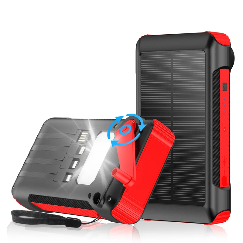 Robuste Solar-Powerbank mit LED-Licht und Kompass Skanto