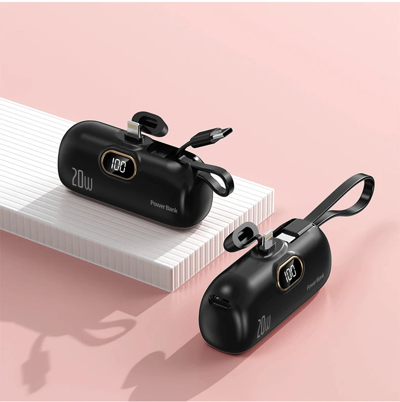 Powerbank mit integriertem Ladekabel Skanto