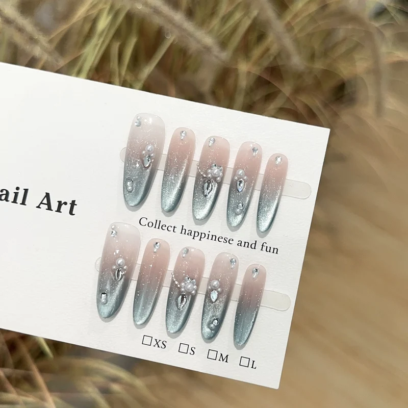Elegantes gradient Nagelkunst Set zum Aufkleben
