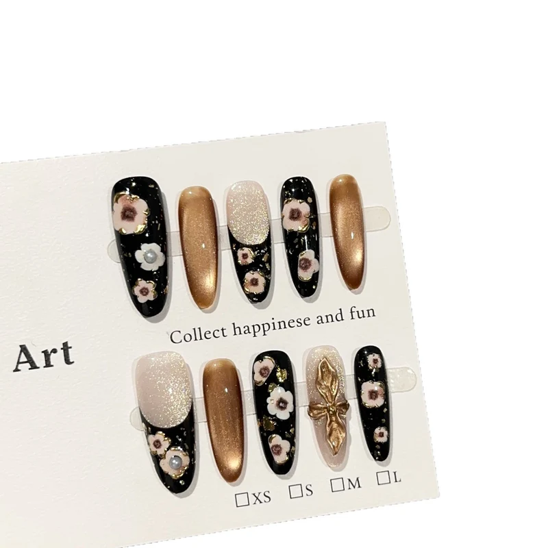 Elegantes Floral-Design Druck-Nagelkunst Set