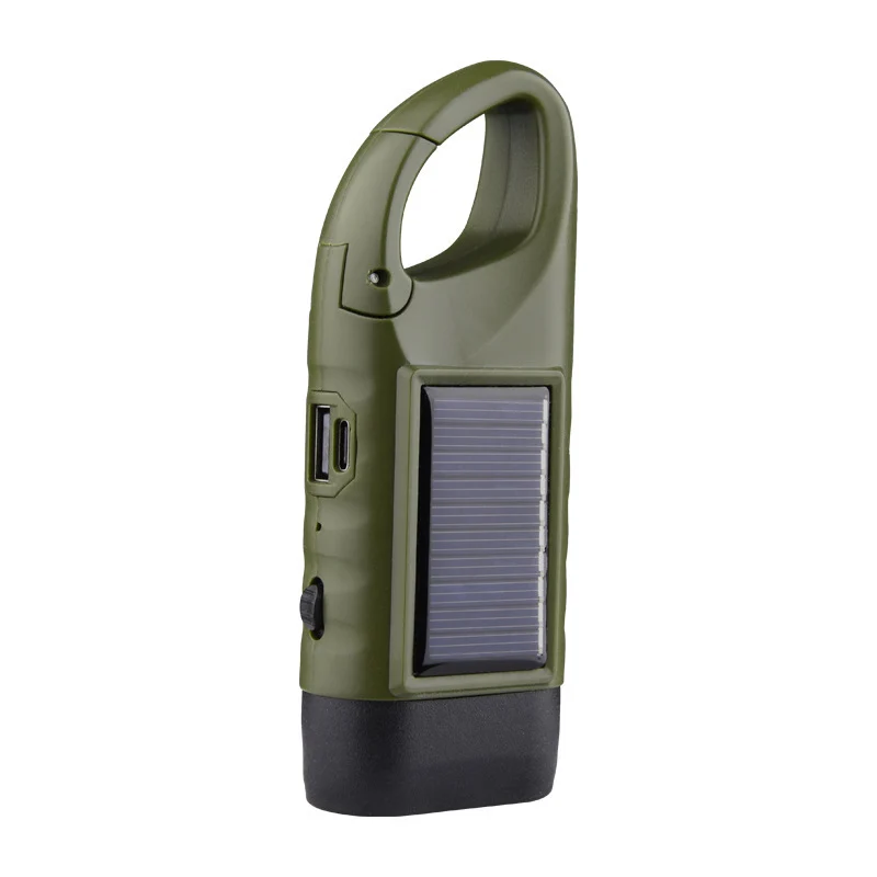 Solar-Handkurbel-Taschenlampe mit Powerbank